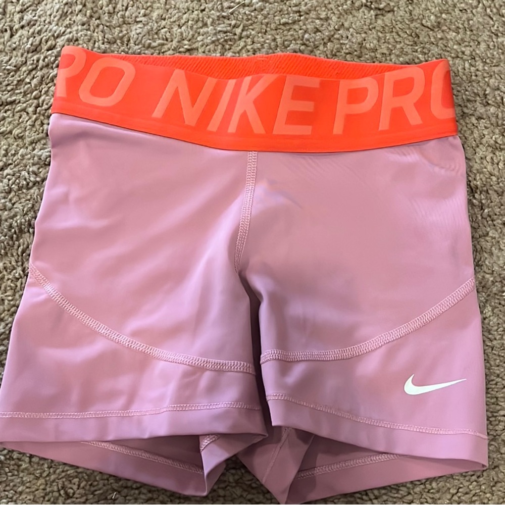 Pink Nike Pro Dri-Fit Shorts